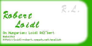 robert loidl business card